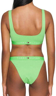 Tommy Hilfiger Dames logo bikinitop Groen - XS