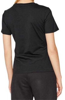 Tommy Hilfiger Dames logo crew neck regular t-shirt - maat XS Zwart