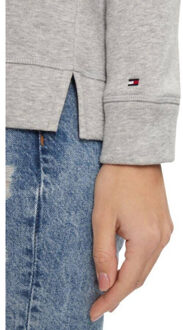 Tommy Hilfiger Dames logo hoodie - maat XS Grijs