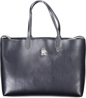 Tommy Hilfiger Dames shopper tas met metalen logo Tommy Hilfiger , Blue , Dames - ONE Size