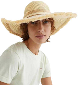Tommy Hilfiger Dames stro zomerhoed - maat One size Beige