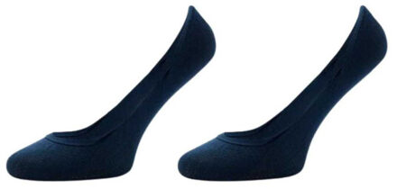 Tommy Hilfiger Dames textured low liner socks (set van 2) - maat 39-42 Blauw