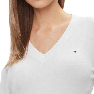 Tommy Hilfiger Dames v hals sweater top Beige