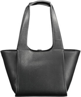 Tommy Hilfiger Dames Zwarte Polyurethaan Handtas - One Size