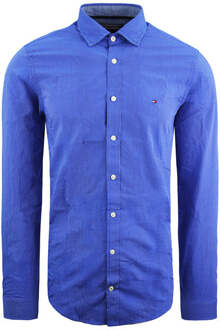 Tommy Hilfiger Darren Slim Fit Gestreept Overhemd Blauw Heren - M