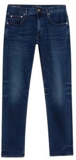 Tommy Hilfiger Denton Straight Jeans - Lengte 34 Tommy Hilfiger , Blue , Heren - W32,W34,W36,W33,W29,W30,W38,W31