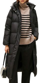 Tommy Hilfiger Down Hooded Longline Puffer Winterjas Dames - S