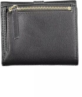 Tommy Hilfiger Drievoudig Leren Portemonnee - maat Zwart