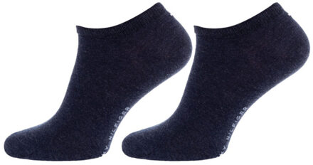 Tommy Hilfiger Effen enkelsokken heren (set van 2) Blauw - 43-47