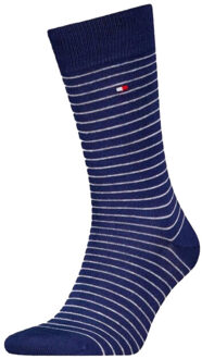 Tommy Hilfiger Effen gestreepte sokken heren (set van 2) - maat 43-47 Grijs