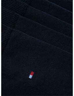 Tommy Hilfiger Effen hooggesneden herensokken (set van 6) - maat 43-47 Blauw