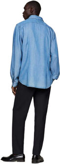 Tommy Hilfiger Effen Slim Heren Overhemd (Denim) Blauw - M