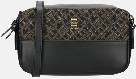 Tommy Hilfiger Elegante Jacquard Camera Schoudertas Tommy Hilfiger , Black , Dames - ONE Size