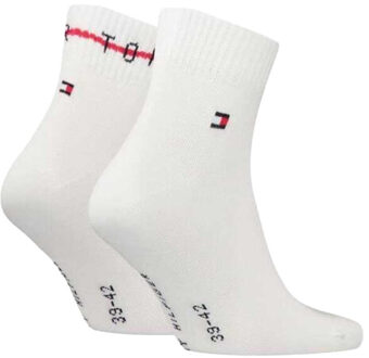 Tommy Hilfiger Enkelsokken met compressie voor heren (set van 2) - maat 43-47 Wit