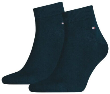 Tommy Hilfiger Enkelsokken met geborduurd logogaren voor heren (set van 2) - maat 43-44 Blauw