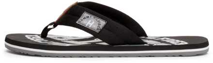 Tommy Hilfiger Essential Beach Slippers - Maat 42 - Mannen - zwart/ grijs/ wit
