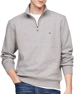 Tommy Hilfiger Essential Fleece 1/4 Zip Sweater Heren grijs - XL