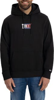 Tommy Hilfiger Essential Graphic Logo Hoodie Heren zwart - S