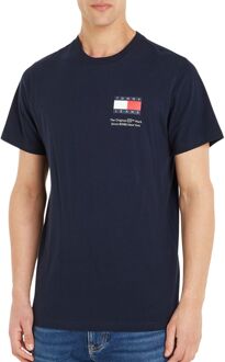 Tommy Hilfiger Essential Logo Slim Fit Shirt Heren donkerblauw - M