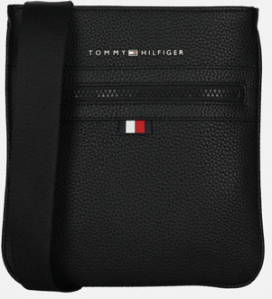 Tommy Hilfiger Essential PU mini crossbody tas black Zwart