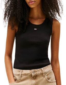 Tommy Hilfiger Essential Ribbed Flag Embroidery Slim Tanktop Dames - M