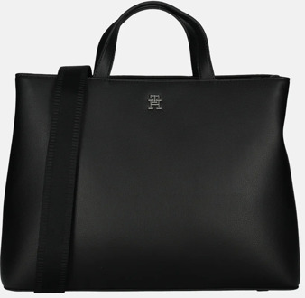 Tommy Hilfiger Essential SC handtas met laptopvak black Zwart
