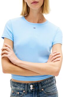 Tommy Hilfiger Essential Slim Rib-Knit Shirt Dames - L