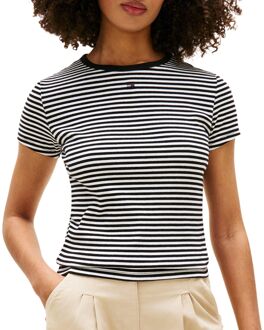 Tommy Hilfiger Essential Slim Rib-Knit Shirt Dames - M
