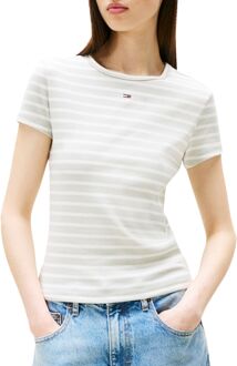 Tommy Hilfiger Essential Slim Rib-Knit Shirt Dames - M