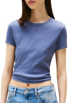 Tommy Hilfiger Essential Slim Rib-Knit Shirt Dames - M