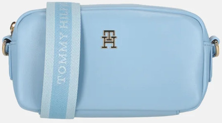 Tommy Hilfiger Essentiel crossbody tas well water Lichtblauw