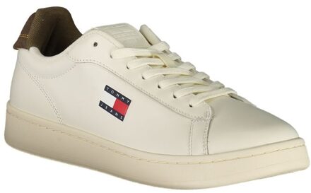 Tommy Hilfiger Essentiële Leren Sneakers Ivoor - EU 44