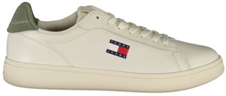 Tommy Hilfiger Essentiële Leren Sneakers Ivoor - EU 46