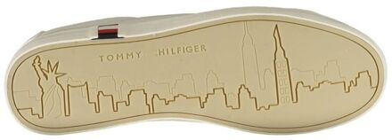 Tommy Hilfiger Essentiële Leren Sneakers - maat Ivoor