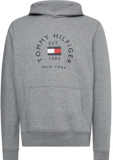 Tommy Hilfiger Flag Arch Hoodie Heren licht grijs - S