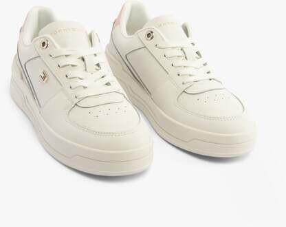 Tommy Hilfiger Flag Basket Sneakers Dames Sneakers Ecru/whimsy Pink - maat EU 39/ UK 6 Roze
