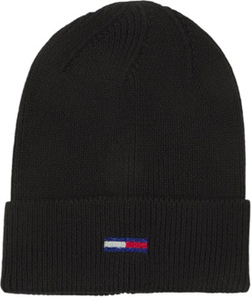 Tommy Hilfiger Flag Beanie Dames zwart - 1-SIZE