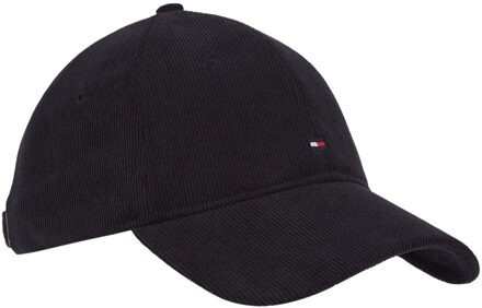Tommy Hilfiger Flag Corduroy Soft 6-Panel Cap Heren zwart - 1 SIZE