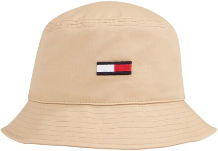 Tommy Hilfiger Flag Embroidery Bucket Hat Heren lichtbruin - 1-SIZE