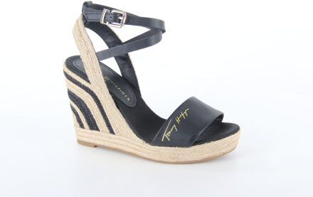 Tommy Hilfiger Fw0fw06356-bds dames sandalen gekleed Zwart - 41