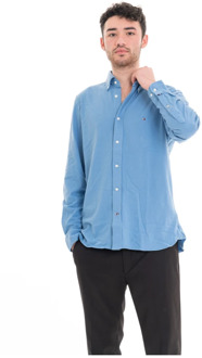 Tommy Hilfiger Garment Dyed Pique RF Overhemd Tommy Hilfiger , Blue , Heren - S