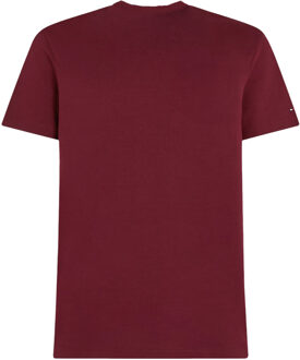 Tommy Hilfiger Geborduurd T-shirt met herenlogo (Paars) - maat