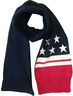 Tommy Hilfiger Gebreide sjaal met sterren voor kinderen Zwart - L