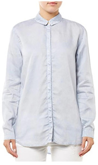 Tommy Hilfiger Geplooide boxvormige blouse Tommy Hilfiger , Blue , Dames - XS