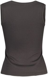 Tommy Hilfiger Geribbelde Tanktop met Logo Detail Grijs