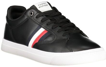 Tommy Hilfiger Gestreepte Sneakers met Zijkantdetails - maat EU 45 Zwart