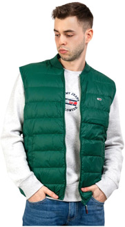 Tommy Hilfiger Gewatteerde bodywarmer met donsvulling en steekzakken Groen