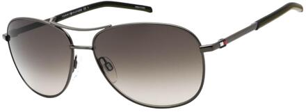Tommy Hilfiger Gewone zonnebril heren (Donker Ruthenium) Donkergroen