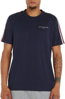 Tommy Hilfiger Global Stripe Shirt Heren navy - wit - rood - M