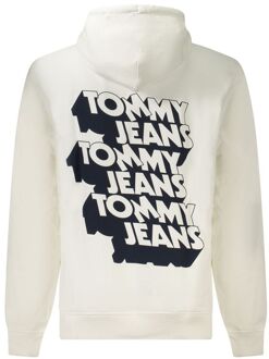 Tommy Hilfiger Grafische Print Relaxed Fit Hoodie - maat S Ivoor